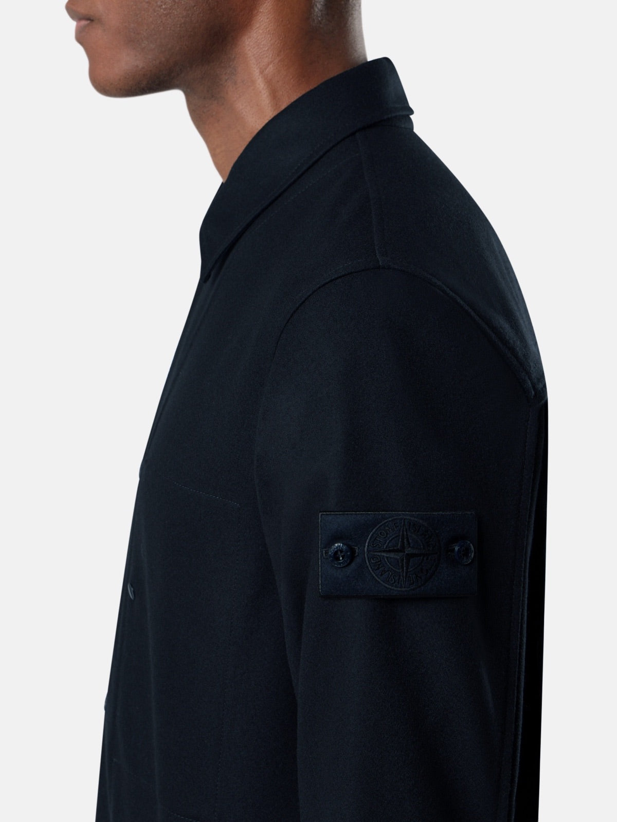 Stone Island მატყლის პერანგი-ქურთუკი Ghost 1200020