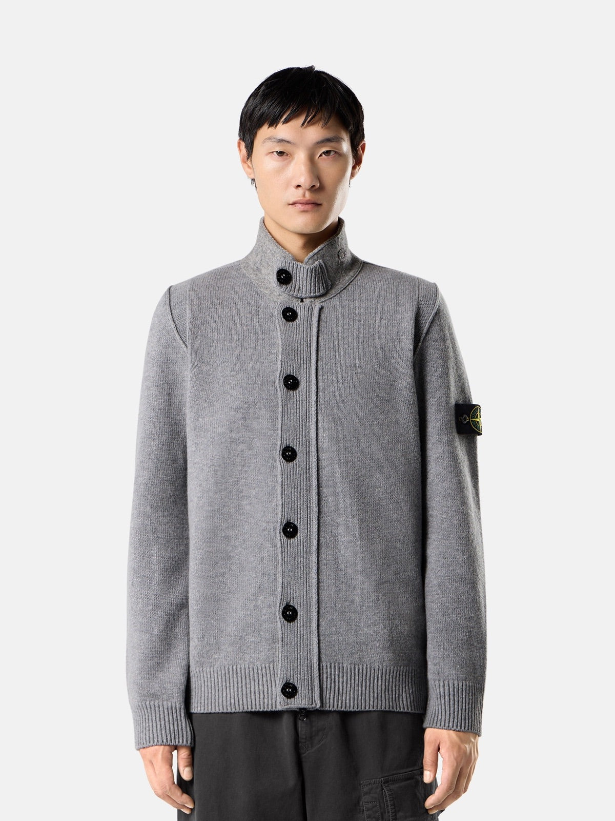 Stone Island ბატკნის მატყლის კარდიგანი 5100047