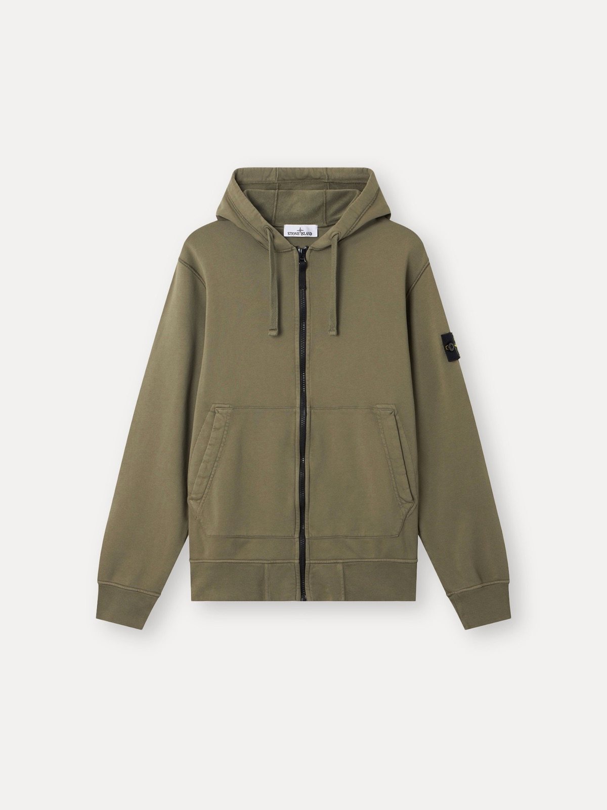 Stone Island ბამბის ჰუდი ელვით 6100061