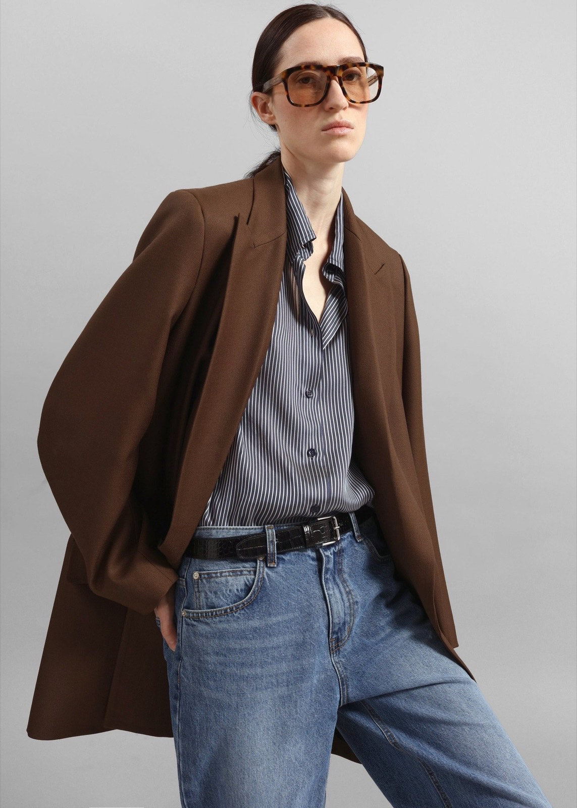 The Frankie Shop ტყავის ქამარი Toni