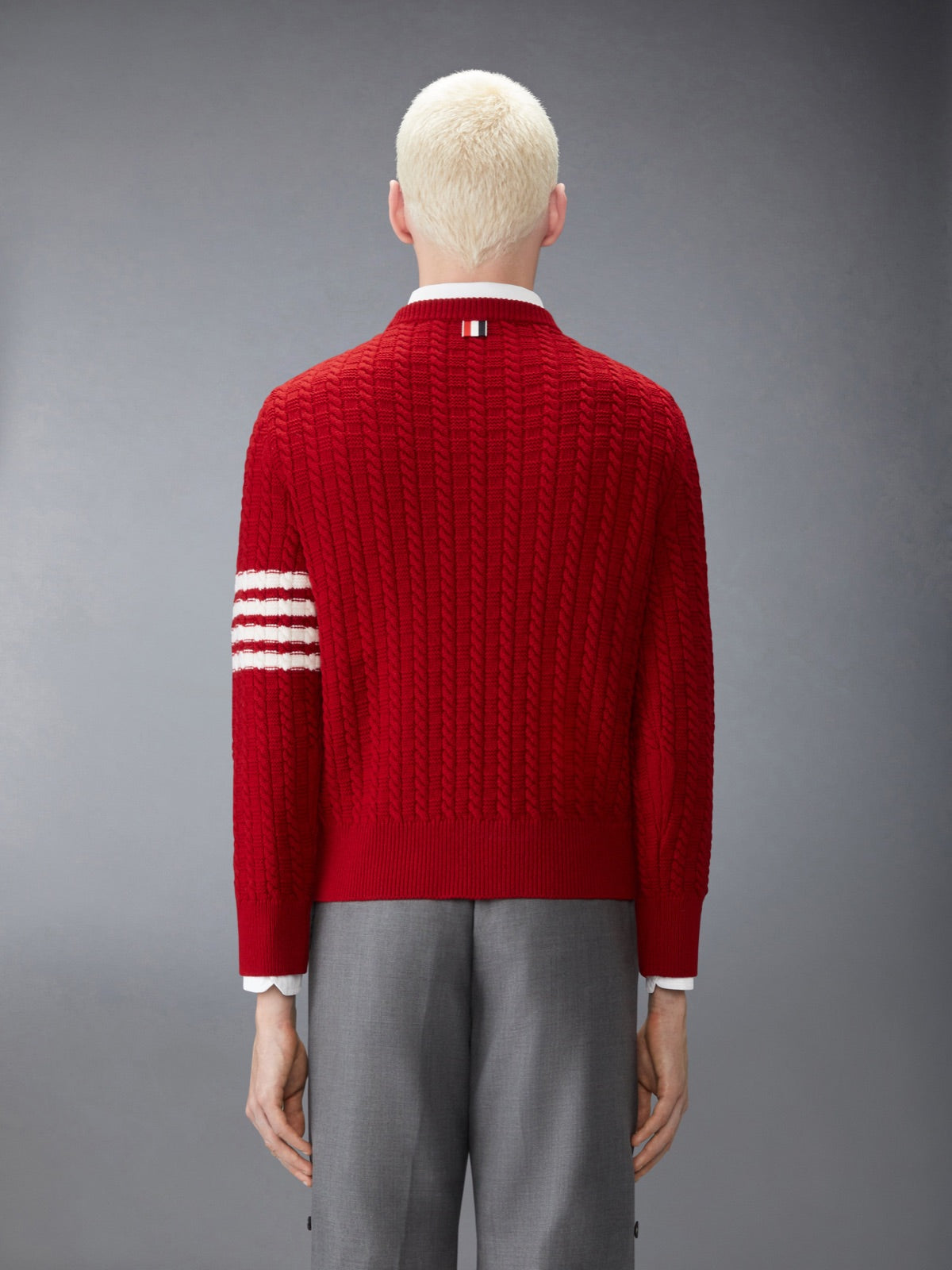 Thom Browne მატყლის სვიტერი ღუზით