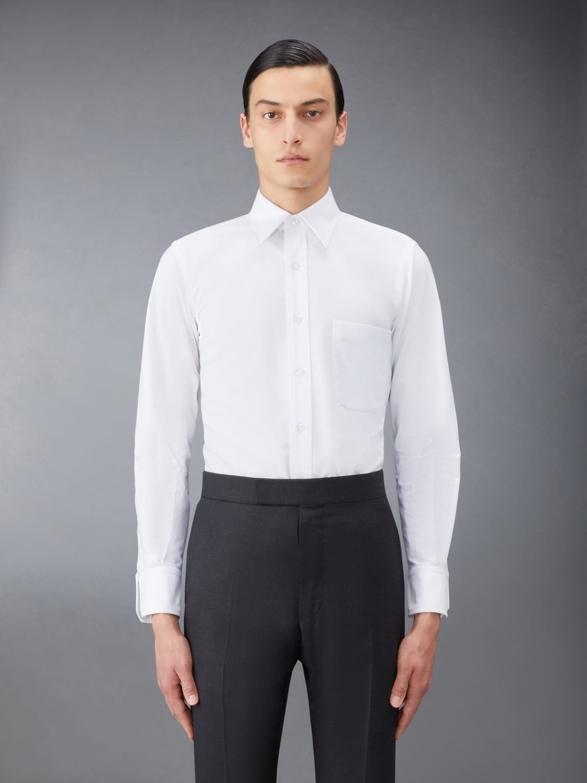 Thom Browne თეთრი ოქსფორდის პერანგი