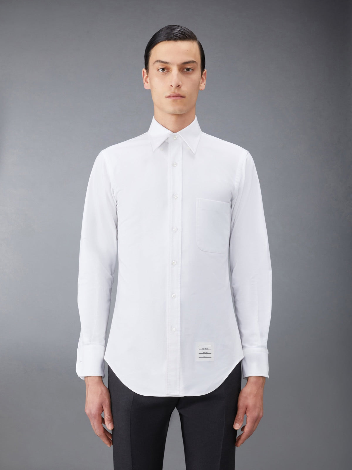 Thom Browne თეთრი ოქსფორდის პერანგი