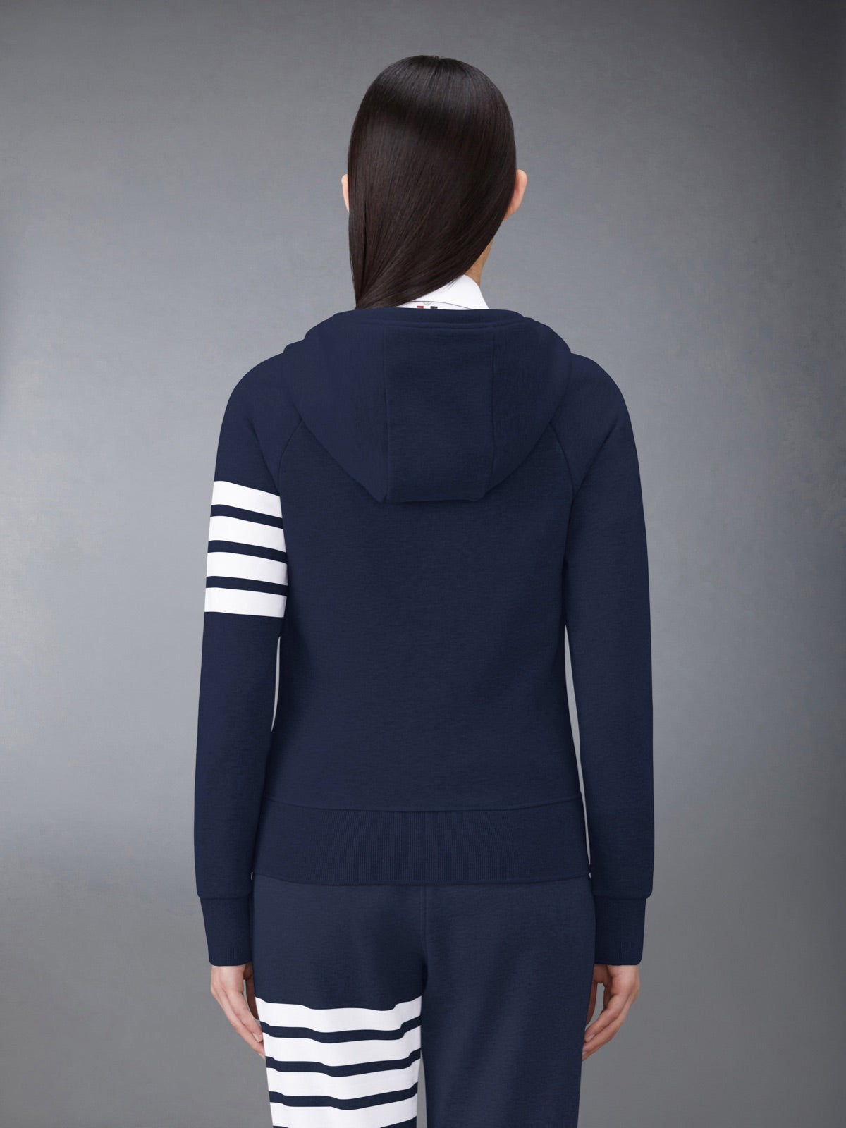 Thom Browne ჰუდი ელვით 4-Bar