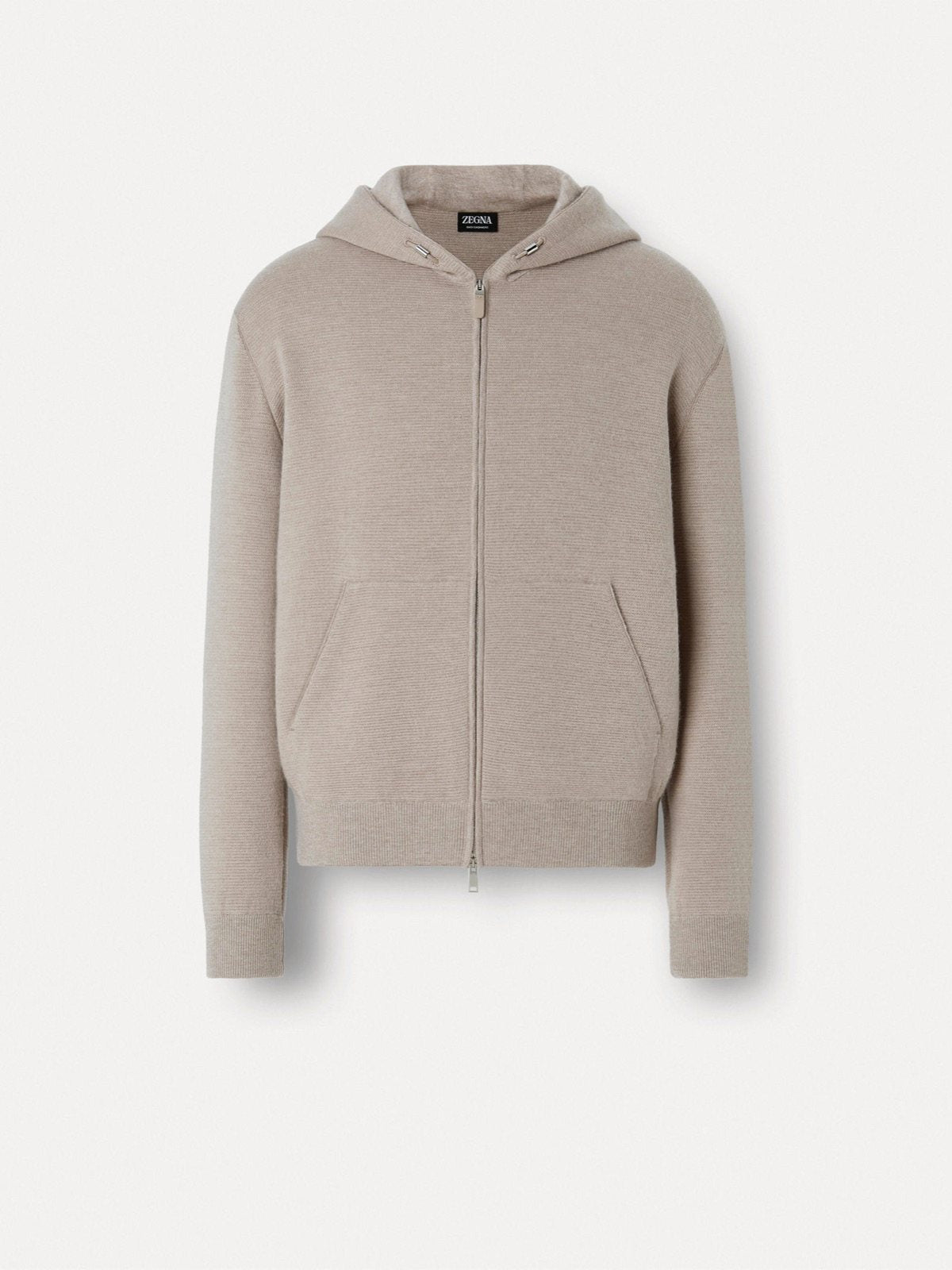 Zegna ქაშმირის ჰუდი ელვით