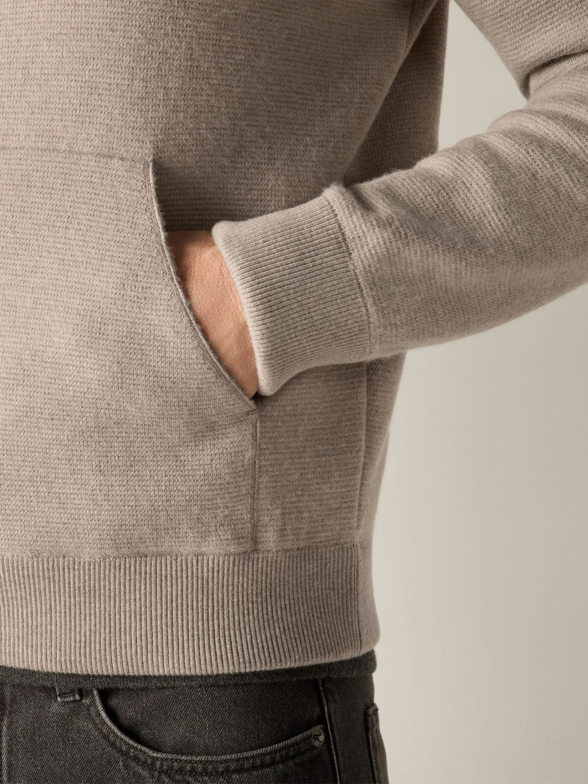 Zegna ქაშმირის ჰუდი ელვით