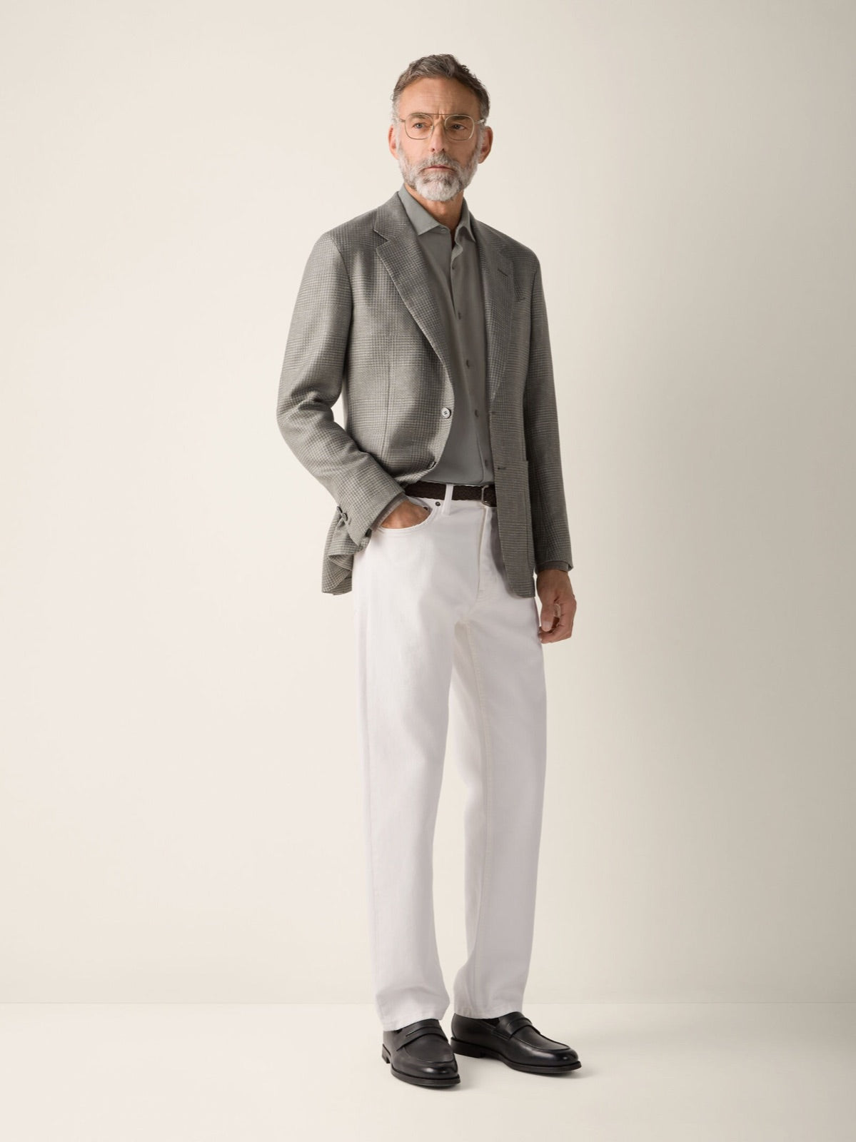 Zegna მსუბუქი უჯრედიანი პიჯაკი